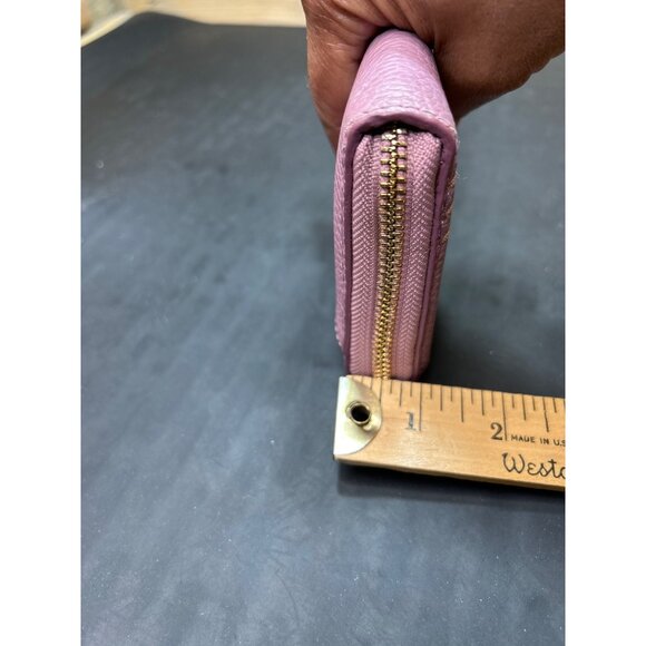 KATE SPADE Pebbled Leather Zip Around Wallet In Lilac Purple With Tassel Gold Ha - Picture 7 of 10